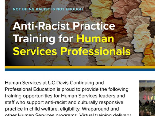 anti-racist practice training flyer